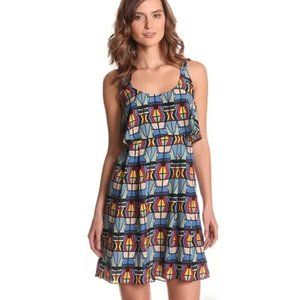 Jessica Simpson Geometric Print Dress Blue Size 2